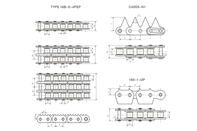 不銹鋼尖齒鏈 Stainless steel sharp top chain 不銹鋼尖齒鏈 Stainless steel sharp top chain